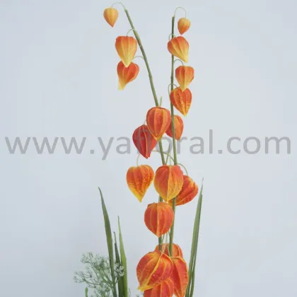 Wholesale artificial flower PU real touch cape gooseberry indian gooseberry for wedding decoration