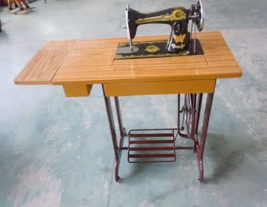 Hot Selling JA2-1 Sewing Machine Head with 2 Drawer Table and Steel Pipe Stand