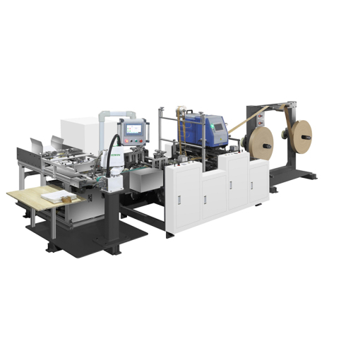 Automatiskt pappersrephandtag och klistra maskin