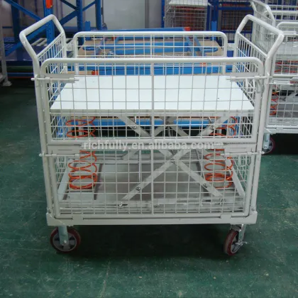 Folding Cage with springs shock absorber & board & castors