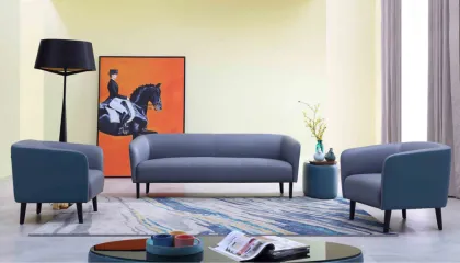 High Resilience Breathable Leather Office Sofa