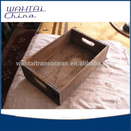 Rustic solid Wood Handmade tray unfinished cheap wood tray