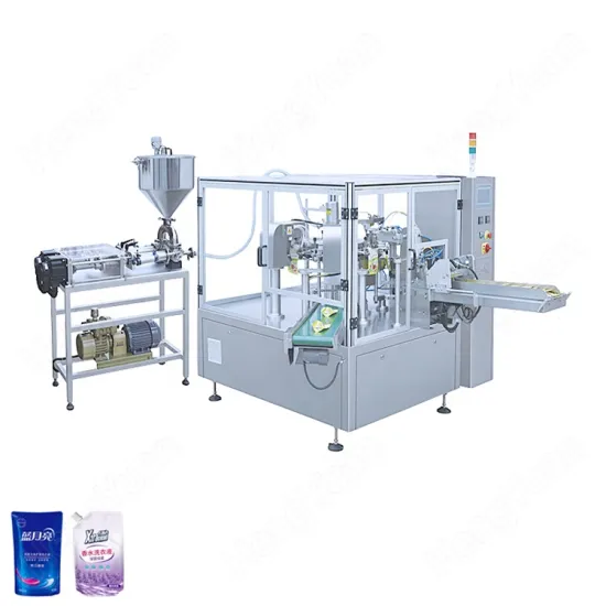 Automatic Rotary Packing Machine for Laundry Detergent Liquids (HYRP8-200L-L)