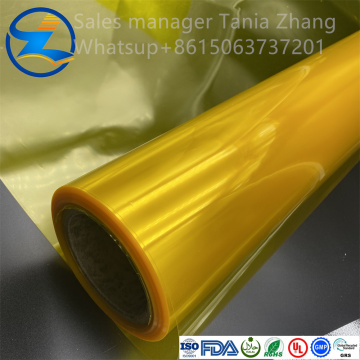 High quality yellow PVC translucent film