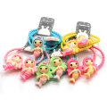 100pcs / lot Girl Mini Hair Band Fashion Candy Color Rubber Mermaid Girl Ties Ring Elastic Hair Rope Ponytail Holder