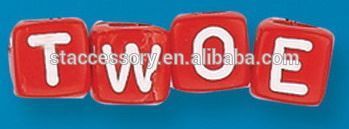 plastic alphabet beads, letter beads, wholesale beads