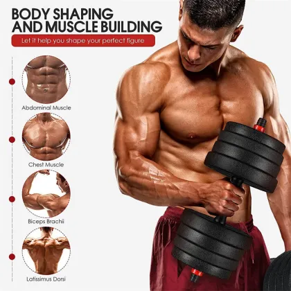 5kg 10kg 20kg Dumbbell Set - Mancuernas de Cemento y Concreto - Juego de Pesas para Entrenamiento