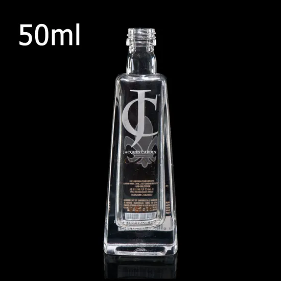 portable size fancy whiskey 5cl glass bottle for spirit