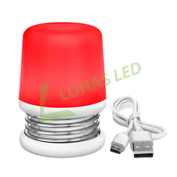 LOHAS LED USB Rechargeable Red Color Table Night Light for Kids Room