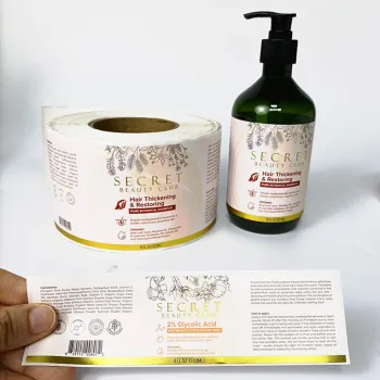 sticker printing services clear personal care labels