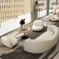 Nordic apartment curved home living room sofa