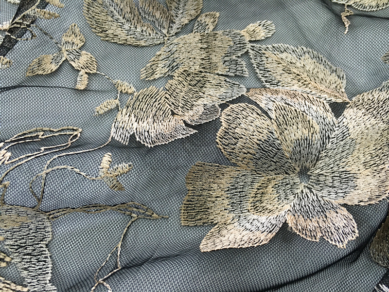 Korea Tulle Embroidery Fabric