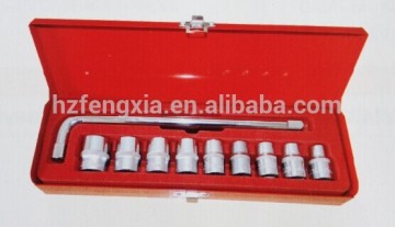 10pcs 1/2"DR socket tool set CRV
