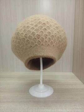 Camel wool warm hat