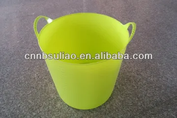 pe flexible plastic bucket/colorful garden tub
