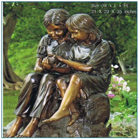 Bronze Girl Statue for Garden Decoration