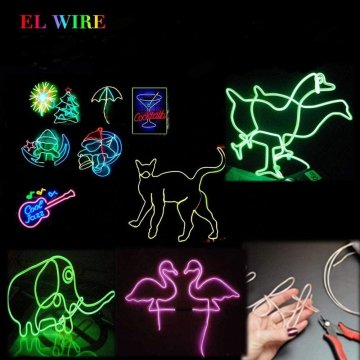 1M 3M 5M EL Wire Neon Kit with Battery Pack for Parties and Christmas Decoration