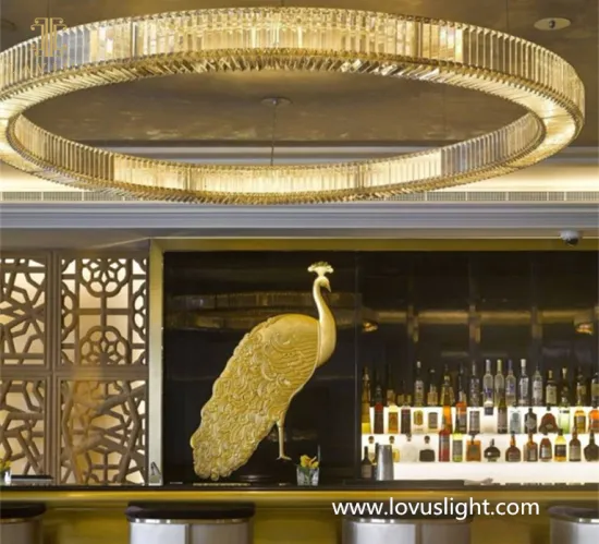 2022 popular high luxury hotel bar chandelier Ceiling chandelier disc shape chandelier Decorative exquisite chandelier