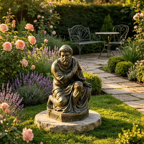 Stone Effect Classical Greek Thinker Home Decor