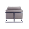 Moderne Milo Baughman 989 Lederen lounge stoel