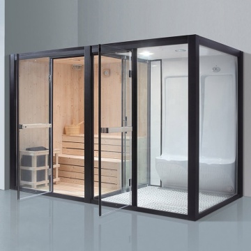 2-Personen-Holzdampf-Sauna-Zimmer mit kombinierter Sauna und Dampf