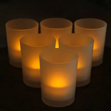 Romance rechargeable LED tealight candle with holder