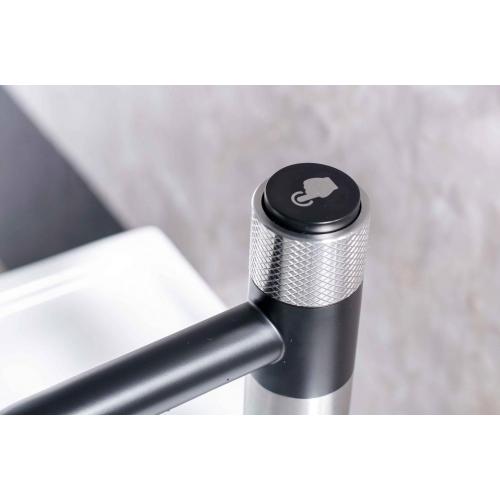 360 rotating stainless-steel button single cold basin faucet