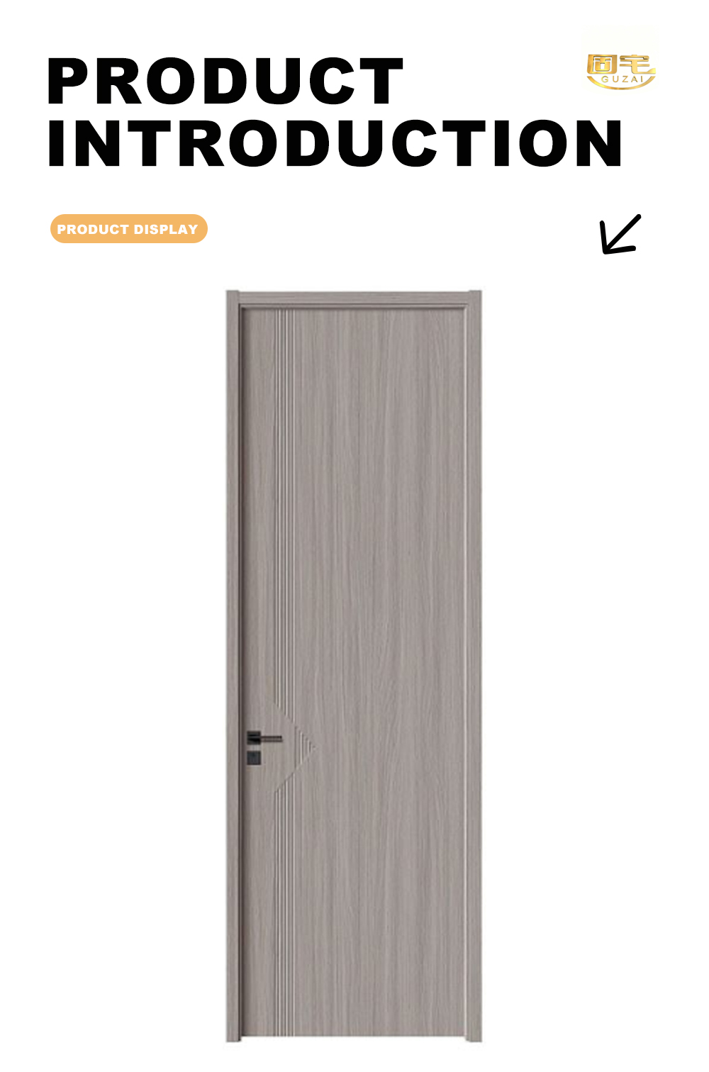 Minimalist Textured Wooden Interior Door X