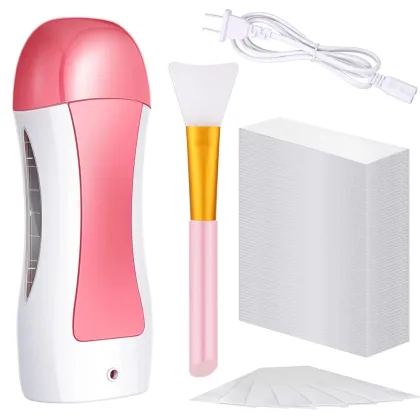 Wax Machine for Hair Removal: Leg Waxing with Roll-On and Strip Wax