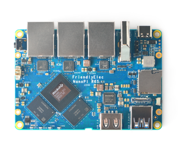 Friendly Nanopi R6S Router med RK3588S Cortex-A76, 8 GB DDR4, 32 GB EMMC, 2.5G Ethernet, Support for Ubuntu/Debian, FriendlyWrt, Android GPU/VPU