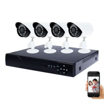 4CH XVR HD 2MP 1080p Kit DVR AHD - Vision Bullet Network Set per il sistema CCTV di sicurezza esterna