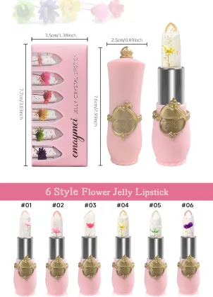 OEM Jelly Lipstick: Temperature-Sensitive Moisturizing Lipstick with Flower Design