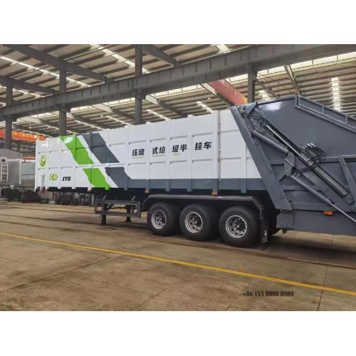 3 Axles semi trailer mobile garbage collection truck