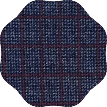 Knit plaid wool cotton for men suiting fabric