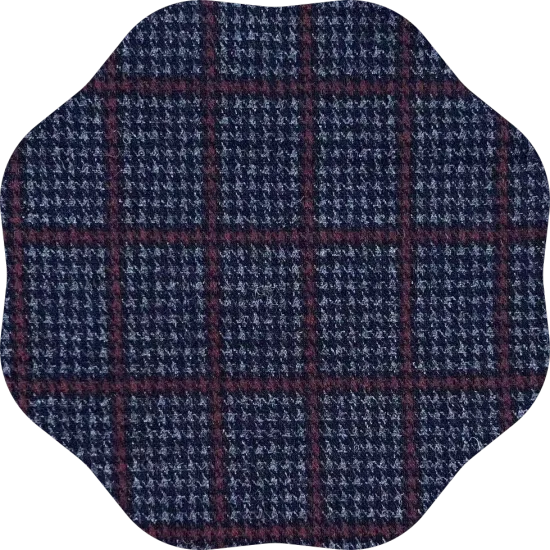 Knit plaid wool cotton for men suiting fabric