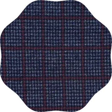 Knit plaid wool cotton for men suiting fabric
