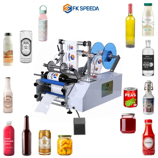 Automatic Semi-Automatic Round Bottle and Glass Labeling Machine with Pneumatic Pressing for Sticker Application
