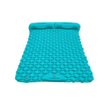 Ultralight Double Sleeping Pad Inflatable Mat with Built-in Pump and Pillow for Camping