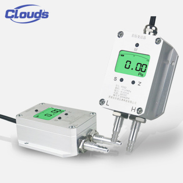 Clouds 4-20mA Wind Pressure Sensor & Room Differential Air Pressure Transmitter with RS485 Interface