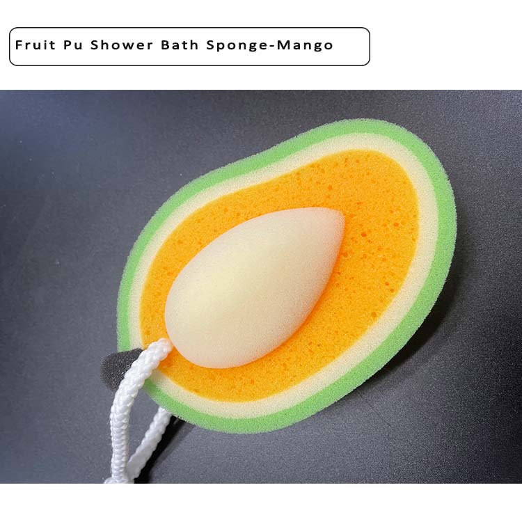 Mango Shape Cleaning Sponge For Bath Jpg