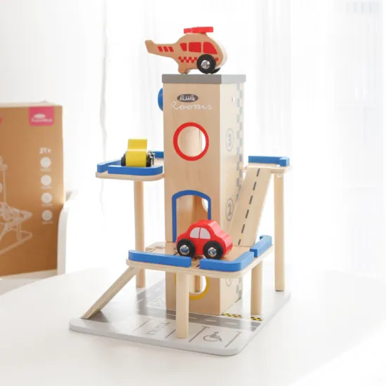 Kids Assemble Parking Tower Toy: Pretend Play Mini Model Building Set for Cars