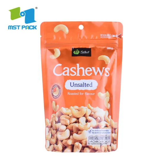 China Manufacturers LDPE Standup Zip Lock Plastic Packaging Printing Food Custom Zipper Bag
