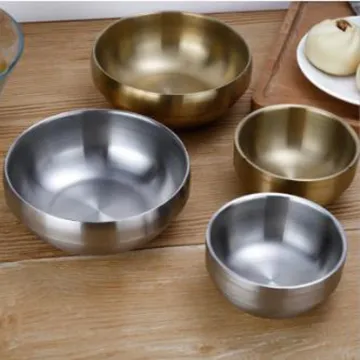 Thickened 304 Stainless Steel Anti-scalding Gold-plated Bowl