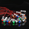 1 PCS 6mm 8mm 10mm Waterproof IP67 Metal LED Warning Indicator Light Signal Lamp Pilot Wire 6V 12V 24V 220V