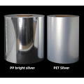 PP Materiale a rulli jumbo argento luminoso
