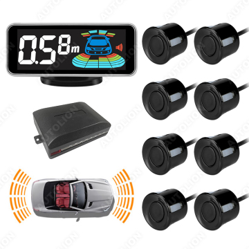 12V Universal Reverse Parking System with 8 Ultrasonic Sensors and LCD Display