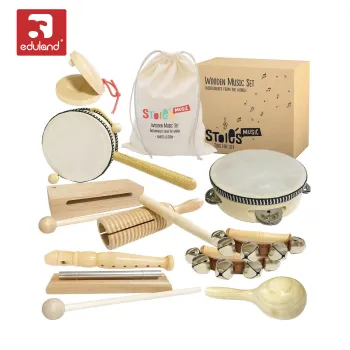 Wooden Montessori Musical Instruments: Pretend Play and Learning Toy for Toddlers and Babies