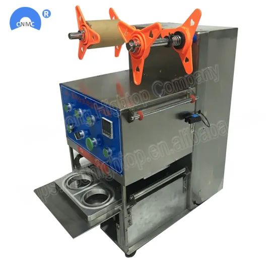 Automatic yogurt cup sealer for plastic cup ice cream