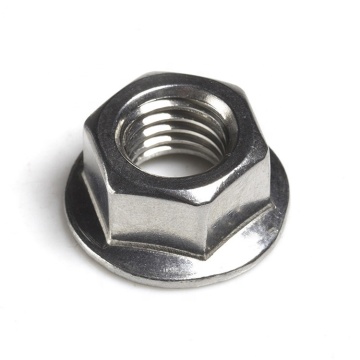 Large Serrated Hex Flange Nuts in SS304, SS316 Stainless Steel: Sizes M6, M7, M8, M10
