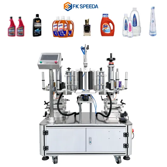 High-Quality Semi-Automatic Two-Sided Labeling Machine for Square and Flat Bottles